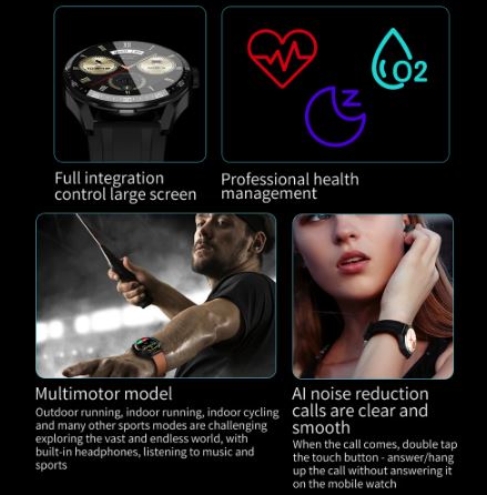 2 In 1 HI-FI Wireless Earphones Men Smart Watch - Zambeel